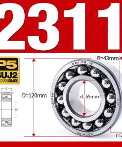 Vòng bi - bạc đạn tự lựa 2311 (Bi cầu - 2 dãy - 55*120*43 mm)