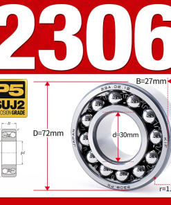 Vòng bi - bạc đạn tự lựa 2306 (Bi cầu - 2 dãy - 30*72*27 mm)