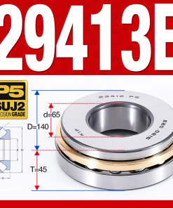 Vòng bi đĩa bay chặn trục - bạc đạn cà na chặn trục 29413E (lồng cách bi Thép -  65*140*45 mm)
