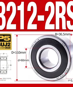 Vòng bi - bạc đạn 3212-2RS  (Phớt cao su - 60*110*36,5 mm)