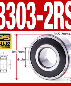 Vòng bi - bạc đạn 3303-2RS  (Phớt cao su - 17*47*22.2 mm)