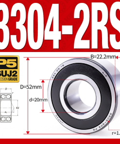 Vòng bi - bạc đạn 3304-2RS  (Phớt cao su - 20*52*22.2 mm)