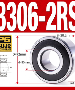 Vòng bi - bạc đạn 3306-2RS  (Phớt cao su - 30*72*30.2 mm)