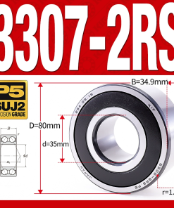 Vòng bi - bạc đạn 3307-2RS  (Phớt cao su - 35*80*34.9 mm)