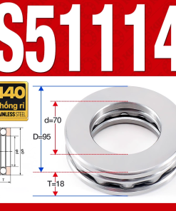Vòng bi - bạc đạn S51114 (Chặn trục - Inox440C - 70*95*18 mm)