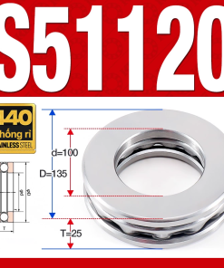 Vòng bi - bạc đạn S51120 (Chặn trục - Inox440C - 100*135*25 mm)