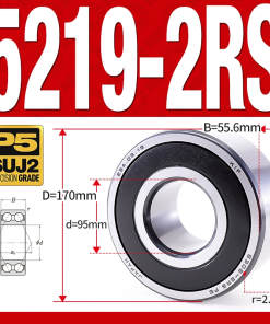 Vòng bi - bạc đạn 5219-2RS  (Phớt cao su - 95*170*55,6 mm)