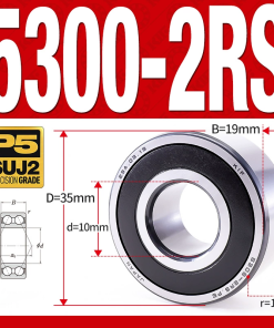 Vòng bi - bạc đạn 5300-2RS  (Phớt cao su - 10*35*19 mm)