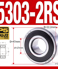 Vòng bi - bạc đạn 5303-2RS  (Phớt cao su - 17*47*22.2 mm)