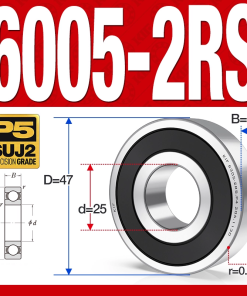 Vòng bi - bạc đạn 6005-2RS  (Phớt cao su - 25*47*12 mm)