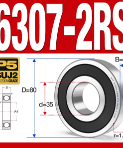 Vòng bi - bạc đạn 6307-2RS  (Phớt cao su -  35*80*21 mm)