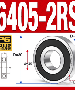 Vòng bi - bạc đạn 6405-2RS  (Phớt cao su - 25*80*21 mm)