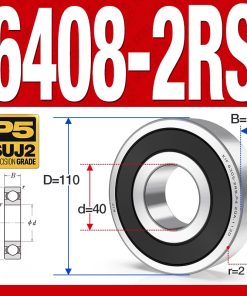 Vòng bi - bạc đạn 6408-2RS  (Phớt cao su - 40*110*27 mm)