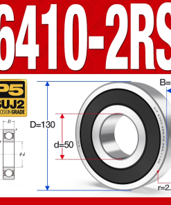 Vòng bi - bạc đạn 6410-2RS  (Phớt cao su - 50*130*31 mm)