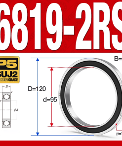 Vòng bi - bạc đạn 6819-2RS  (Phớt cao su - 95*120*13 mm)