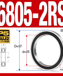 Vòng bi - bạc đạn 6805-2RS  (Phớt cao su -  25*37*7 mm)