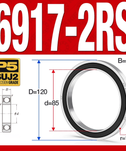 Vòng bi - bạc đạn 6917-2RS  (Phớt cao su - 85*120*18 mm)