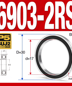 Vòng bi - bạc đạn 6903-2RS  (Phớt cao su -  17*30*7 mm)