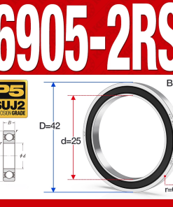 Vòng bi - bạc đạn 6905-2RS  (Phớt cao su -  25*42*9 mm)