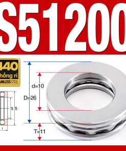 Vòng bi - bạc đạn S51200 (Chặn trục - Inox440C - 10*26*11 mm)