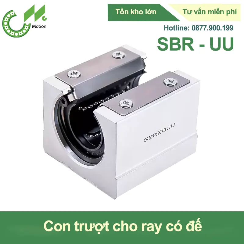 Con trượt tròn có đế thân ngắn SBR-UU Con trượt tròn có đế thân ngắn SBR-UU