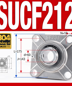 Gối đỡ vòng bi SUCF212 (Inox 304 - Đường kính trong 60 mm)
