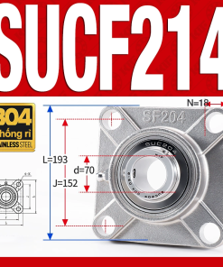 Gối đỡ vòng bi SUCF214 (Inox 304 - Đường kính trong 70 mm)