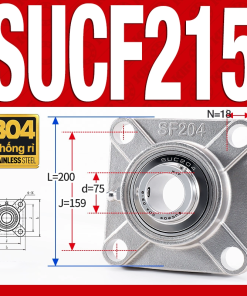 Gối đỡ vòng bi SUCF215 (Inox 304 - Đường kính trong 75 mm)