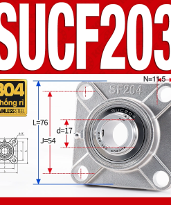 Gối đỡ vòng bi SUCF203 (Inox 304 - Đường kính trong 17 mm)
