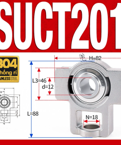 Gối đỡ vòng bi SUCT201 (Inox 304 - Đường kính trong 12 mm)
