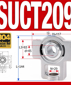 Gối đỡ vòng bi SUCT209 (Inox 304 - Đường kính trong 45 mm)