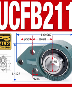 Gối đỡ vòng bi UCFB211 (Mỏng nhẹ - Đường kính trong 55 mm)