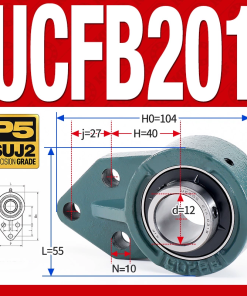Gối đỡ vòng bi UCFB201 (Mỏng nhẹ - Đường kính trong 12 mm)