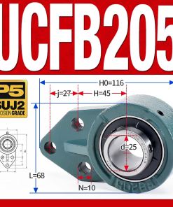 Gối đỡ vòng bi UCFB205 (Mỏng nhẹ - Đường kính trong 25 mm)