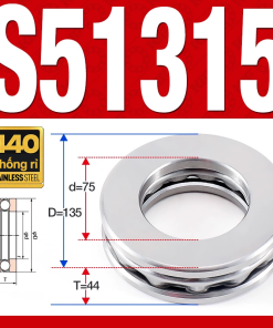 Vòng bi - bạc đạn SS51315 (Chặn trục - Inox 304 - 75*135*44 mm)