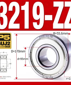 Vòng bi - bạc đạn 3219-ZZ  (Phớt kim loại - 95*170*55.6 mm)