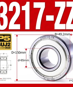 Vòng bi - bạc đạn 3217-ZZ  (Phớt kim loại - 85*150*49,2 mm)