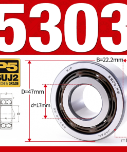 Vòng bi - bạc đạn 5303 (Không phớt - 17*47*22.2 mm)