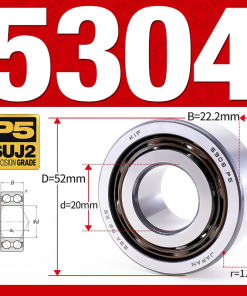 Vòng bi - bạc đạn 5304 (Không phớt - 20*52*22.2 mm)