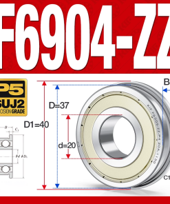 Vòng bi - bạc đạn  F6904-ZZ  (Mặt bích - phớt kim loại -  20*37*9 mm)