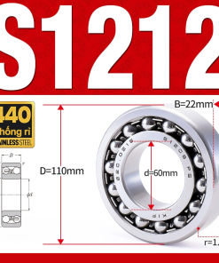 Vòng bi - bạc đạn tự lựa S1212 (Chống ăn mòn - Inox 404C -  60*110*22 mm)