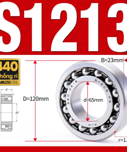 Vòng bi - bạc đạn tự lựa S1213 (Chống ăn mòn - Inox 404C -  65*120*23 mm)