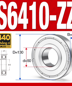 Vòng bi - bạc đạn S6410-ZZ  (Tốc độ cao - Inox 440C - phớt kim loại - 50*130*31 mm)