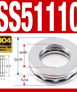 Vòng bi - bạc đạn SS51110 (Chặn trục - Inox 304 - 50*70*14 mm)