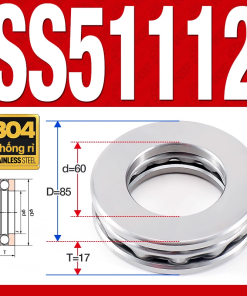 Vòng bi - bạc đạn SS51112 (Chặn trục - Inox 304 - 60*85*17 mm)