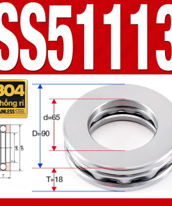 Vòng bi - bạc đạn SS51113 (Chặn trục - Inox 304 - 65*90*18 mm)