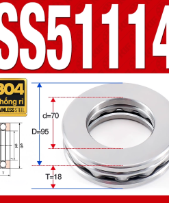 Vòng bi - bạc đạn SS51114 (Chặn trục - Inox 304 - 70*95*18 mm)