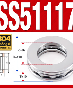Vòng bi - bạc đạn SS51117 (Chặn trục - Inox 304 - 85*110*19 mm)