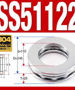 Vòng bi - bạc đạn SS51122 (Chặn trục - Inox 304 - 110*145*25 mm)