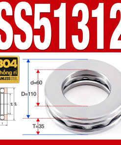 Vòng bi - bạc đạn SS51312 (Chặn trục - Inox 304 - 60*110*35 mm)